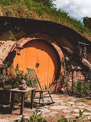 Ausschnitt des Hobbit-Hauses in Neuseeland.